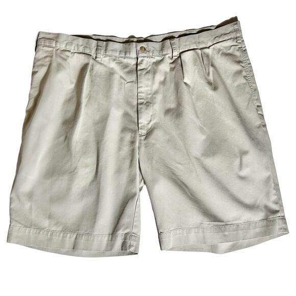 Men’s Polo Ralph Lauren | 42T Vintage Khaki Pleated Shorts | Preppy Classic - Picture 2 of 6